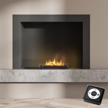 Planika - Incorporado Lareira BIO com comando 19,1x38 cm 2,5kW/230V preto