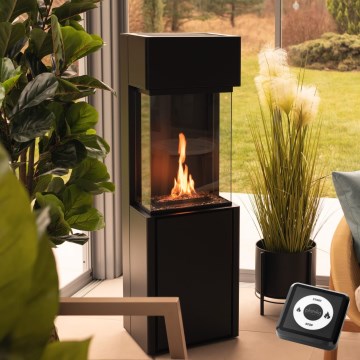Planika - Lareira BIO com comando 126,2x40 cm 3,5kW/230V preto