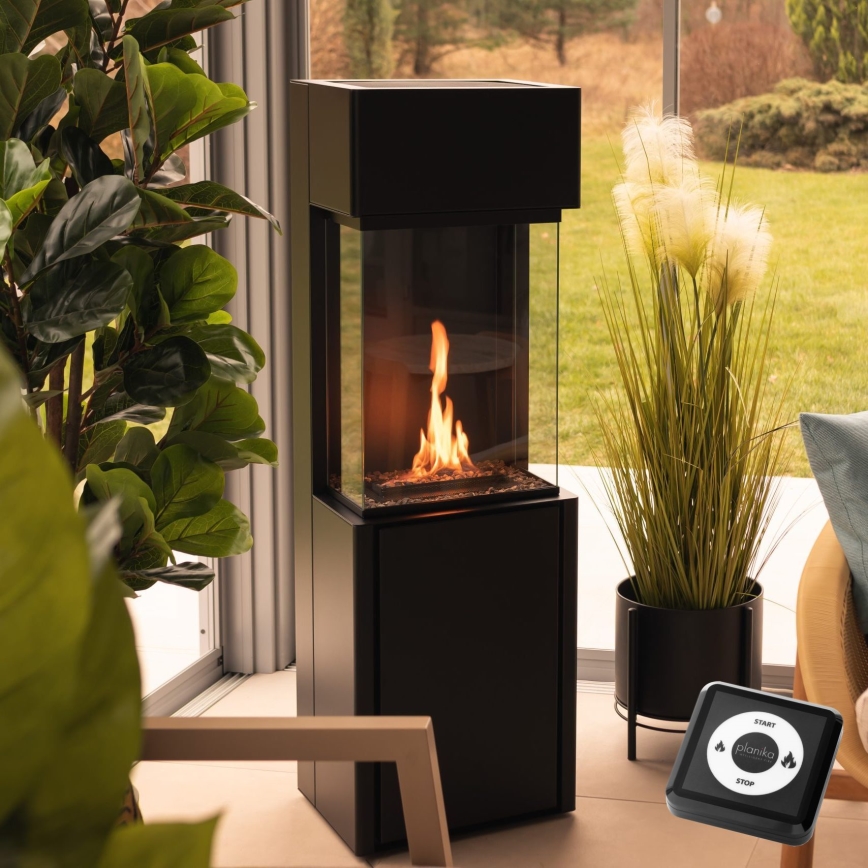 Planika - Lareira BIO com comando 126,2x40 cm 3,5kW/230V preto