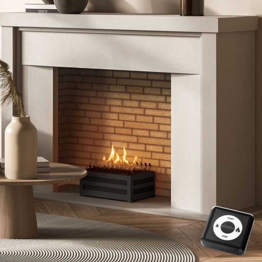 Planika - Lareira BIO com comando 20,8x38,5 cm 2,5kW/230V preto