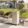 Planika - Lareira exterior a gás 142x36 cm 8kW branco + capa de proteção