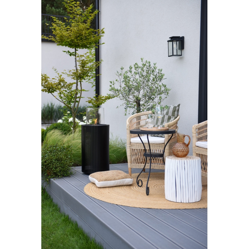 Planika - Lareira BIO 87x37,6 cm 2,5kW preto + capa de proteção