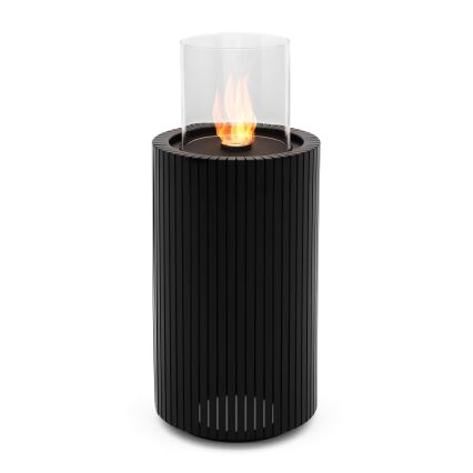 Planika - Lareira BIO 87x37,6 cm 2,5kW preto + capa de proteção