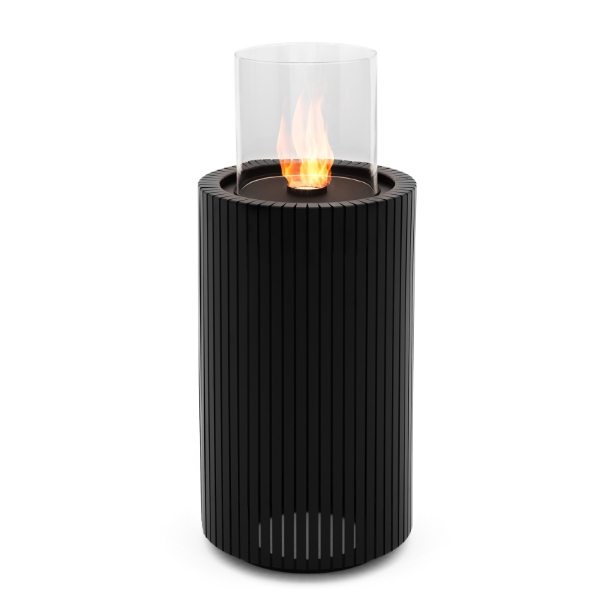 Planika - Lareira BIO 87x37,6 cm 2,5kW preto + capa de proteção