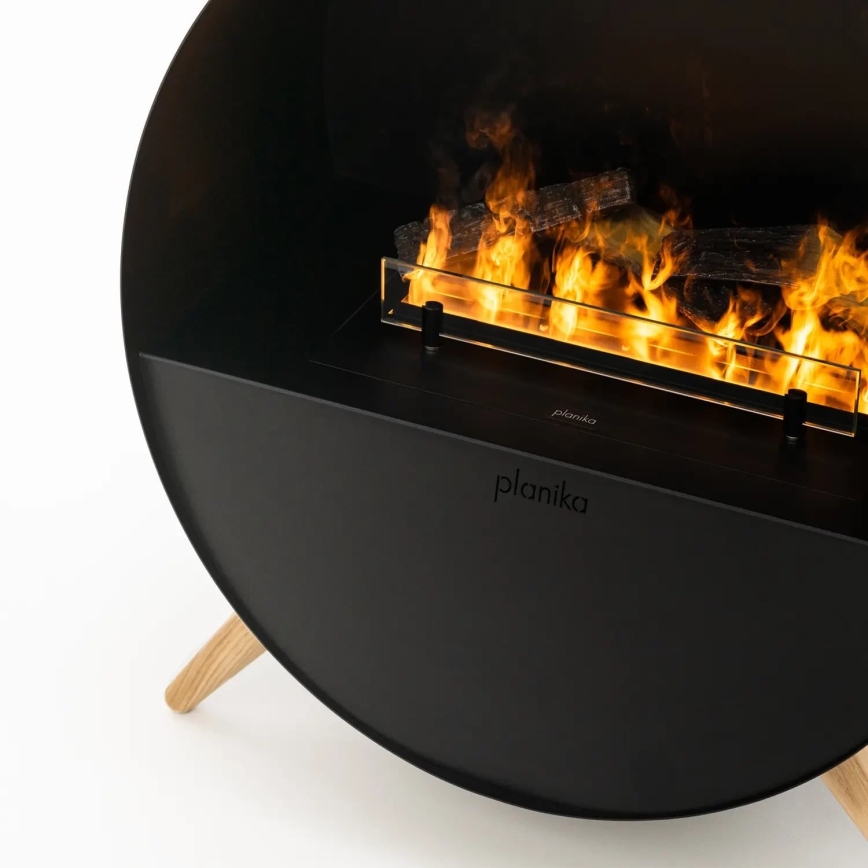 Planika MISTY - Lareira a vapor de água com comando 72,9x65,3 cm 125W/230V preto