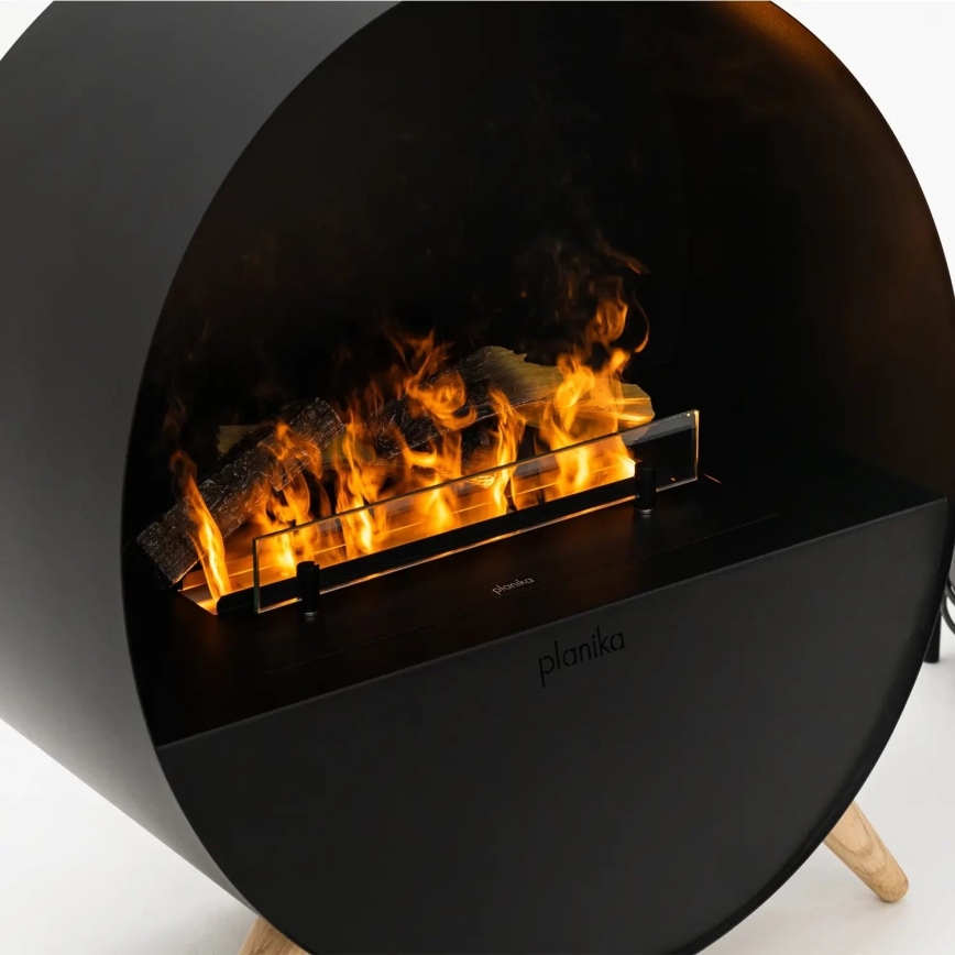 Planika MISTY - Lareira a vapor de água com comando 72,9x65,3 cm 125W/230V preto