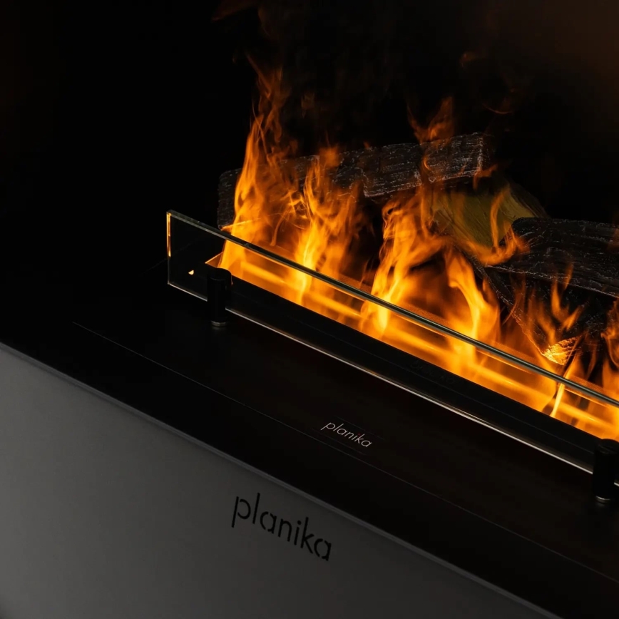 Planika MISTY - Lareira a vapor de água com comando 72,9x65,3 cm 125W/230V preto