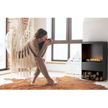 Planika - Lareira BIO com comando 83,5x48 cm 2,5kW/230V preto