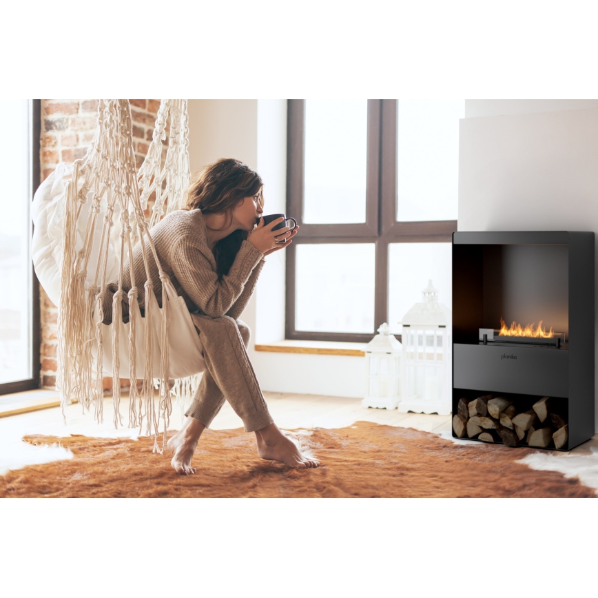 Planika - Lareira BIO com comando 83,5x48 cm 2,5kW/230V preto