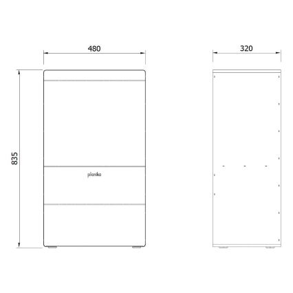 Planika - Lareira BIO com comando 83,5x48 cm 2,5kW/230V preto