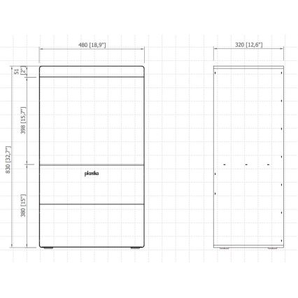 Planika - Lareira a vapor de água com comando 83x48 cm 125W/230V preto