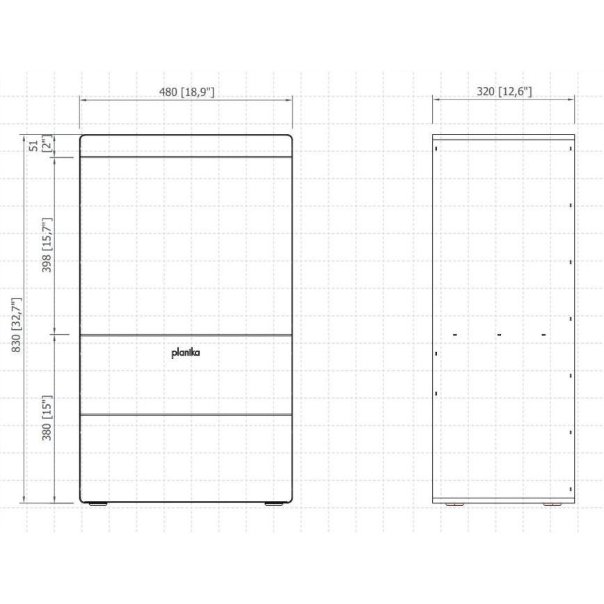Planika - Lareira a vapor de água com comando 83x48 cm 125W/230V preto