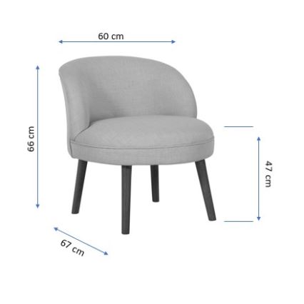 Poltrona infantil KUNI cinzenta