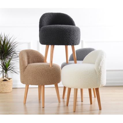 Poltrona infantil MIKI, diâmetro 46 cm, castanha