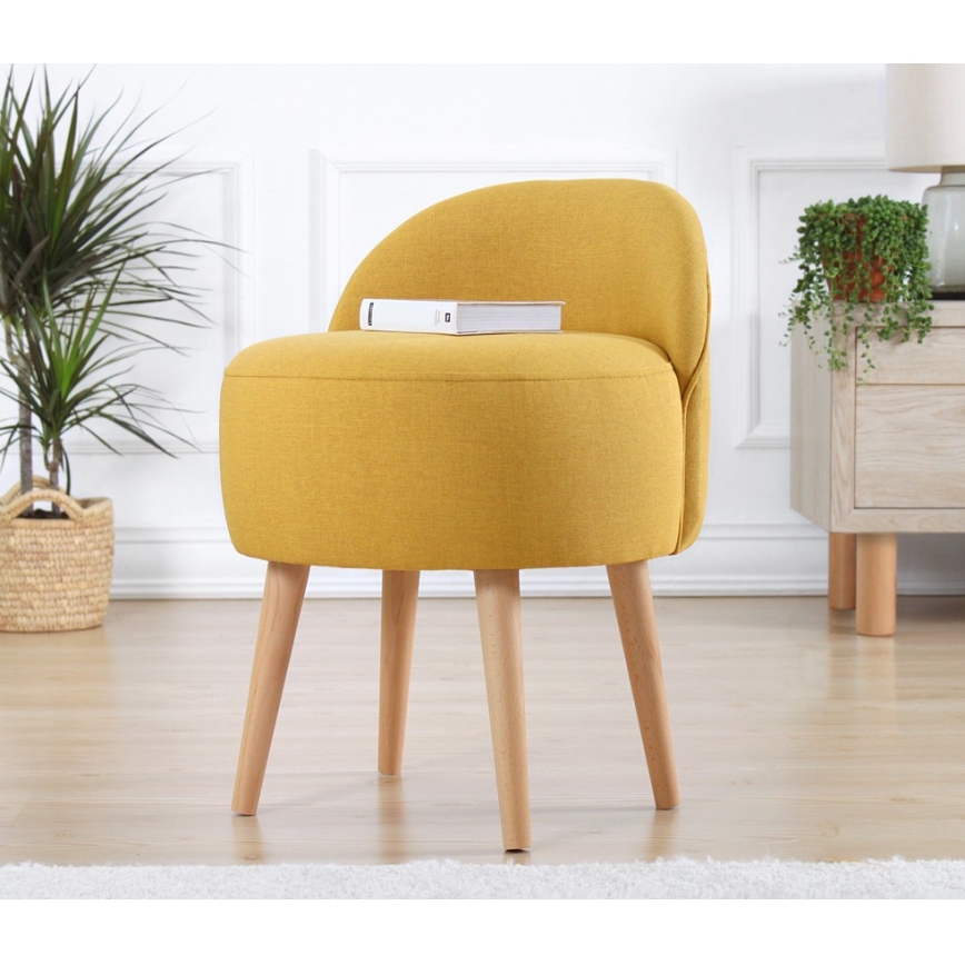 Poltrona infantil NIKI, diâmetro 46 cm, amarela