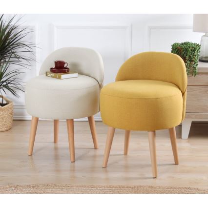 Poltrona infantil NIKI, diâmetro 46 cm, creme