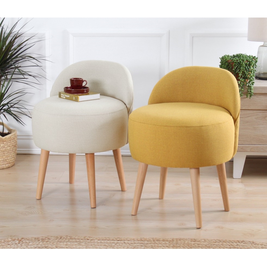 Poltrona infantil NIKI, diâmetro 46 cm, creme