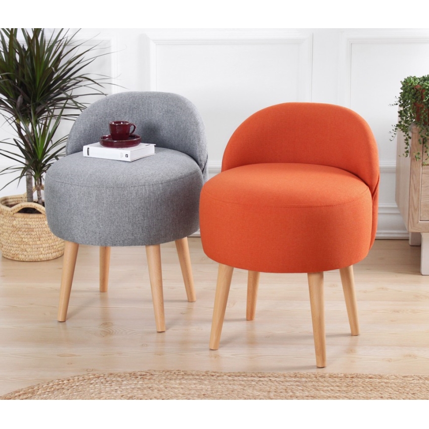 Poltrona infantil NIKI, diâmetro 46 cm, laranja