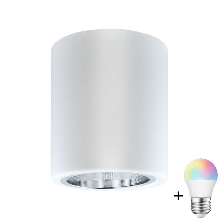 Ponto de luz LED RGBW dimmável JUPITER 1xE27/6,5W/230V 2700-6500K Wi-Fi diâmetro 9,8 cm branco