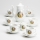 Porcelana chá conjunto perolado branco