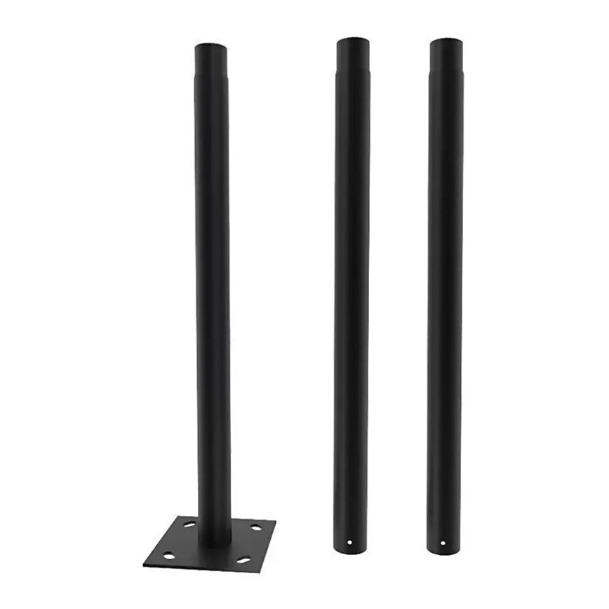 Poste metálico com suporte para iluminação solar 3 m