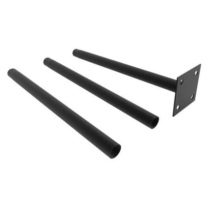 Poste metálico com suporte para iluminação solar 3 m