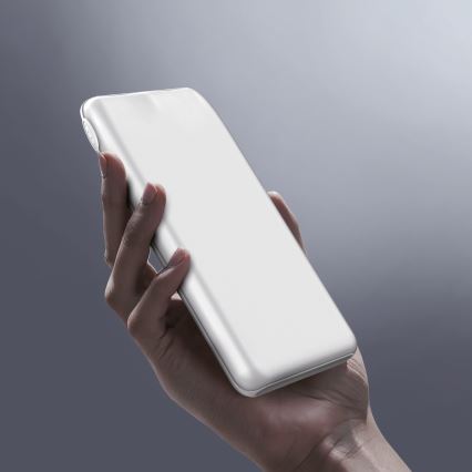 Power Bank 10000 mAh 10W Power Delivery 2xUSB-C + 1xUSB-A branco