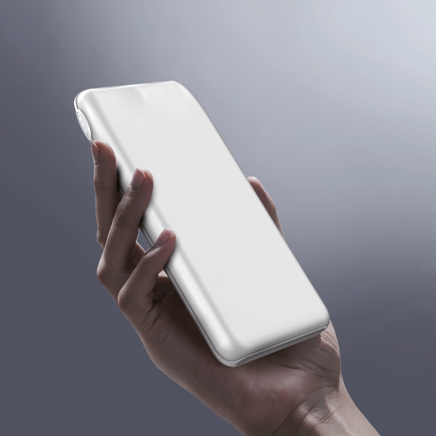 Power Bank 10000 mAh 10W Power Delivery 2xUSB-C + 1xUSB-A branco