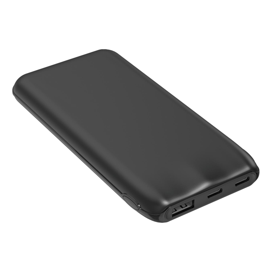Power Bank 10000 mAh 10W Power Delivery 2xUSB-C + 1xUSB-A preto