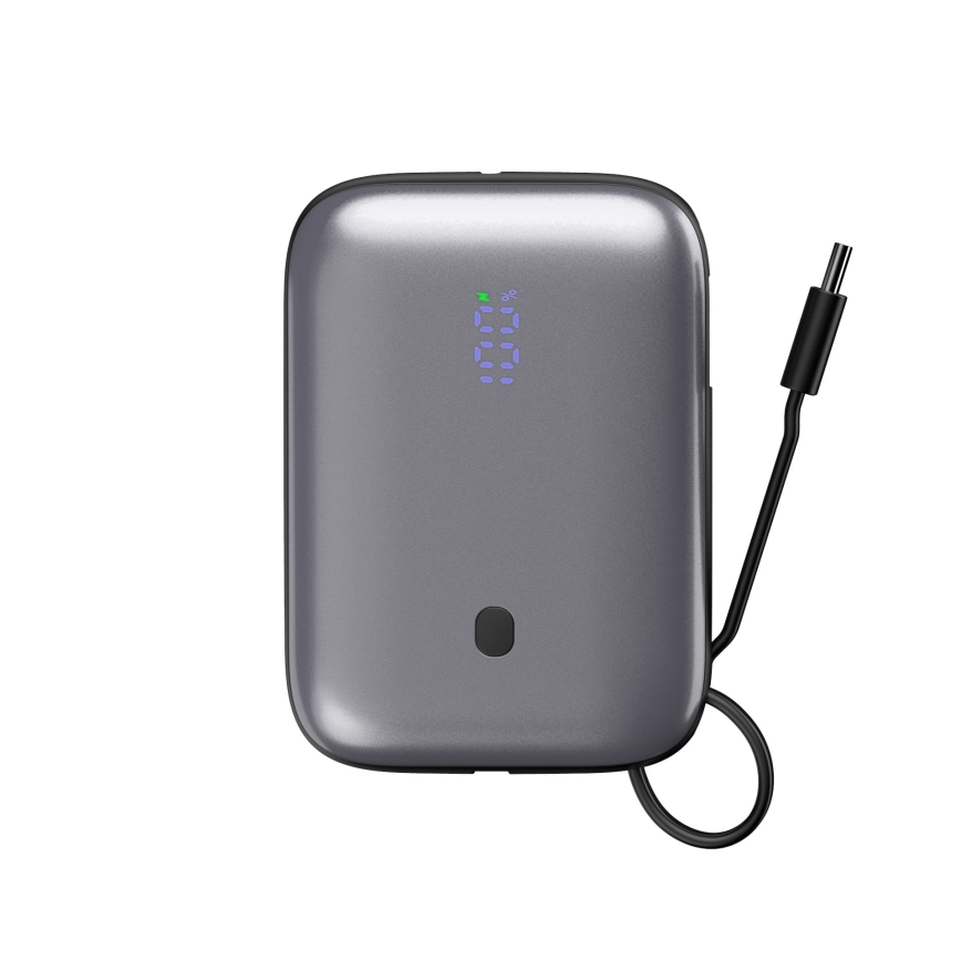 Power Bank 10000 mAh 20W Power Delivery Compact com cabo USB-C dobrável incorporado 1m preto