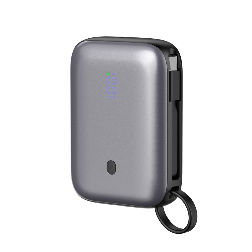 Power Bank 10000 mAh 20W Power Delivery Compact com cabo USB-C dobrável incorporado 1m preto