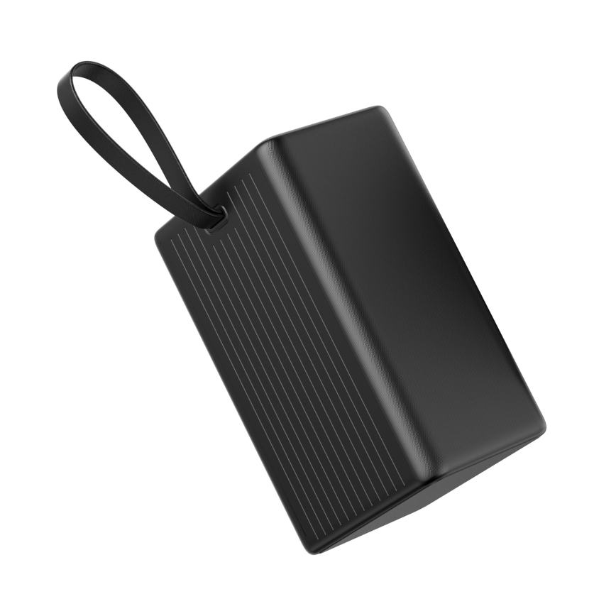 Power Bank 80000 mAh 20W Power Delivery 4xUSB-A + 2xUSB-C com Lanterna LED com gancho e íman e USB-C cabo 1m preto