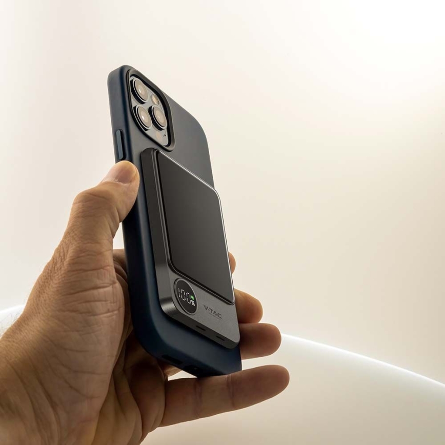 Power Bank com um ecrã magnético Power Delivery 10000mAh/20W/5V preto