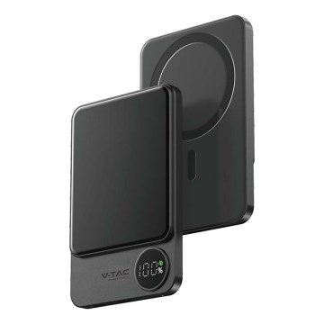 Power Bank com um ecrã magnético Power Delivery 5000mAh/20W/5V preto