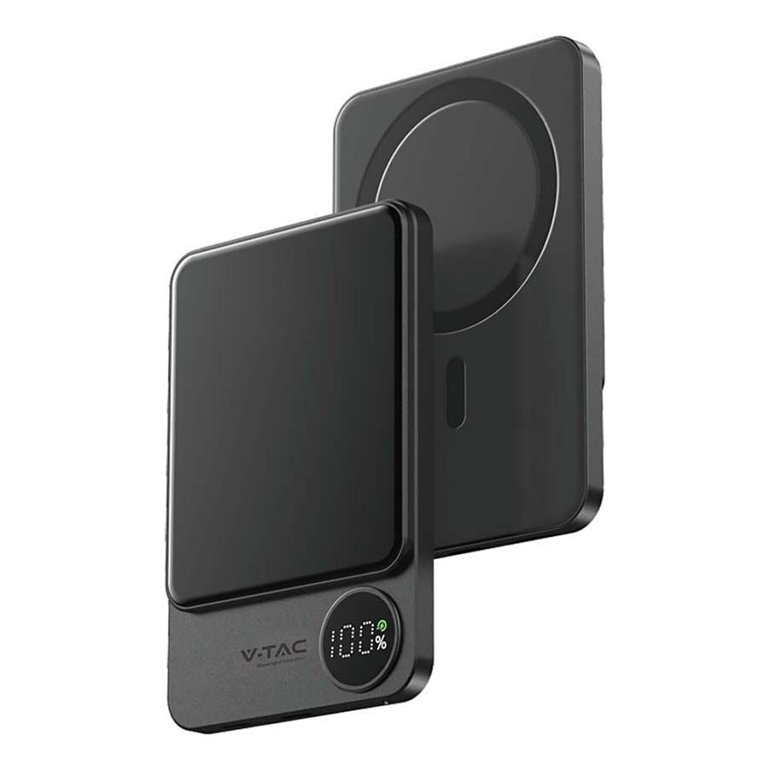 Power Bank com um ecrã magnético Power Delivery 5000mAh/20W/5V preto