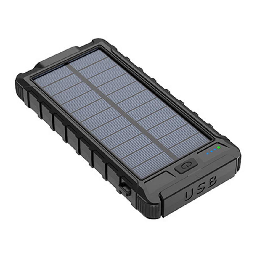 Power Bank com uma lanterna solar e bússula 10000mAh 3,7V