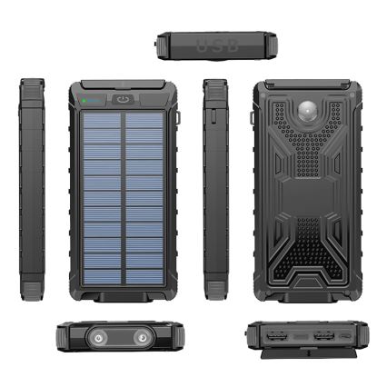 Power Bank com uma lanterna solar e bússula 10000mAh 3,7V