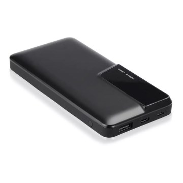 Power Bank com visor 10000mAh/3,7V preto
