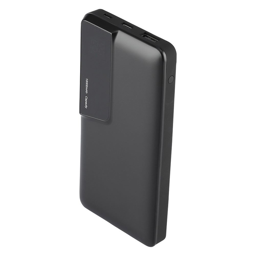 Power Bank com visor 10000mAh/3,7V preto