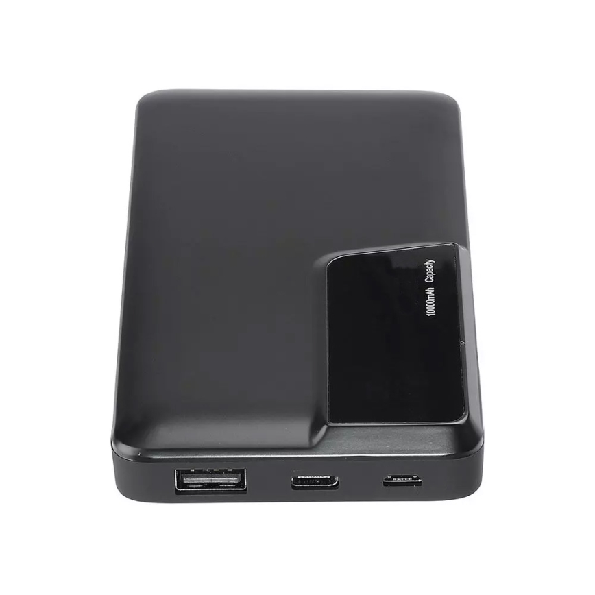 Power Bank com visor 10000mAh/3,7V preto