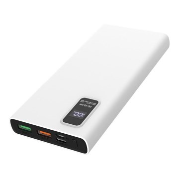 Power Bank com visor LED Power Delivery 10000 mAh 3,7V branca