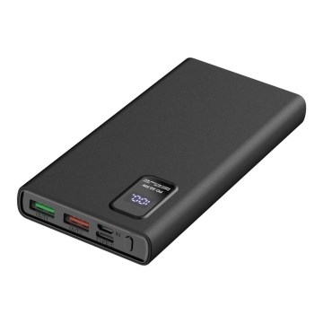 Power Bank com visor LED Power Delivery 10000 mAh 3,7V preto