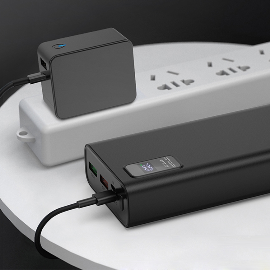 Power Bank com visor LED Power Delivery 20000 mAh 3,7V preta