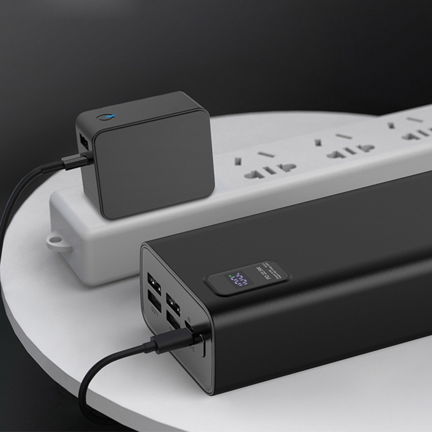 Power Bank com visor LED Power Delivery 30000 mAh 3,7V preta