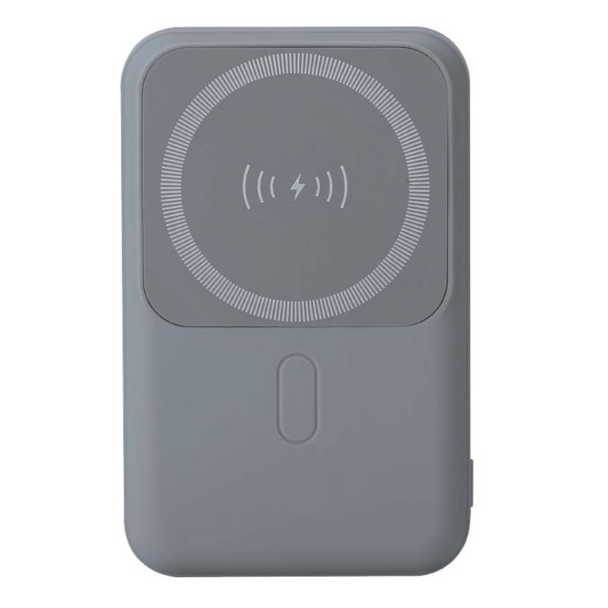 Power Bank Magnética com carregamento sem fios Power Delivery 10 000mAh/20W/3,7V cinzento