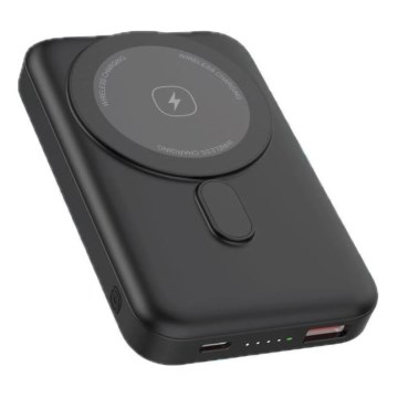 Power Bank Magnética com carregamento sem fios MagSafe 10000 mAh 20W Power Delivery preto
