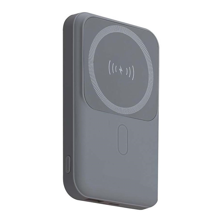 Power Bank Magnética com carregamento sem fios Power Delivery 10 000mAh/20W/3,7V cinzento