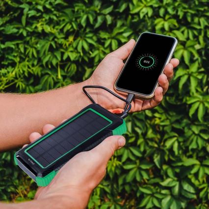 Power Bank solar Power Delivery 10000mAh/10W/5V preto