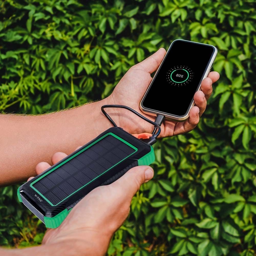 Power Bank solar Power Delivery 10000mAh/10W/5V preto
