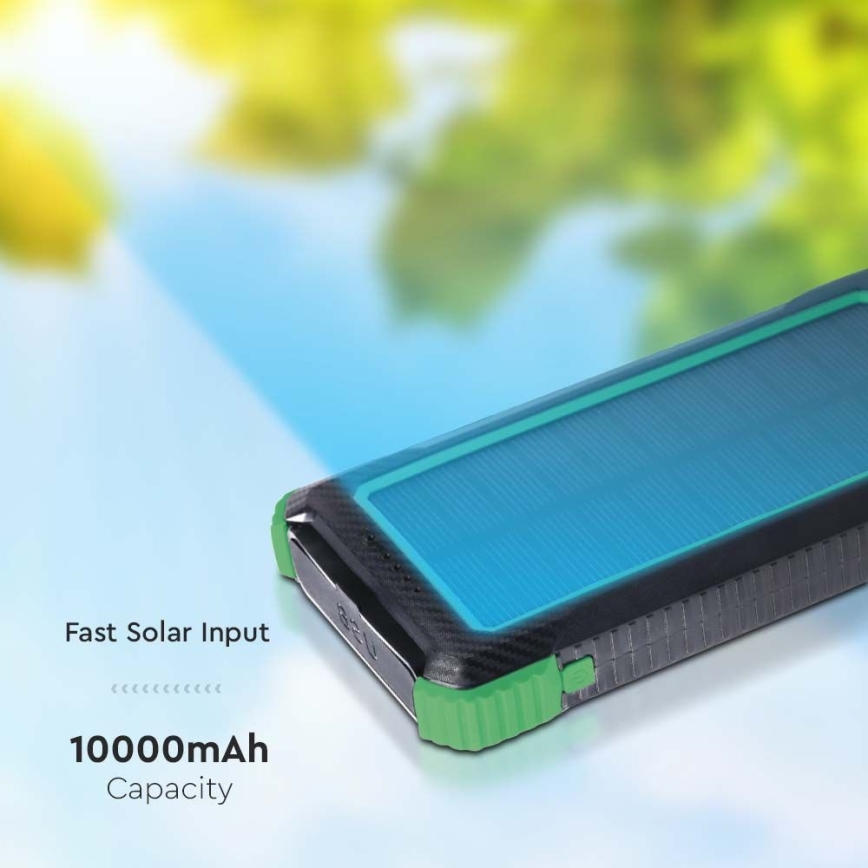 Power Bank solar Power Delivery 10000mAh/10W/5V preto